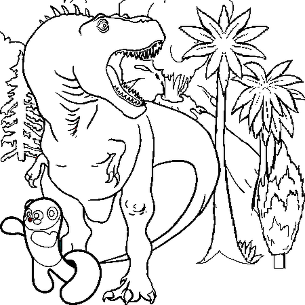 Coloriage T Rex Fuyant L Eruption Volcanique En Ligne Gratuit A Imprimer Coloriage T Rex Fuyant L Eruption Volcanique En Ligne Gratuit A Imprimer