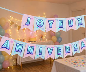 Banderole "Joyeux anniversaire" &agrave; imprimer gratuitement