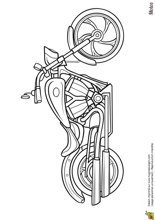 Coloriage A Imprimer Moto