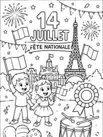 Les enfants c&eacute;l&egrave;brent la f&ecirc;te nationale du 14&nbsp;juillet