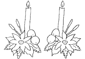 Coloriage noel bougies