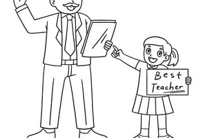Coloriage du meilleur prof d'anglais &agrave; imprimer