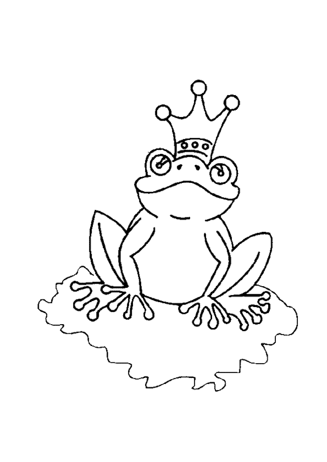 Coloriage Grenouille Roi