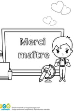 Coloriage merci ma&icirc;tre