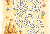 Labyrinthe &agrave; imprimer pour apprendre l'alphabet... &agrave; la plage&nbsp;!