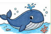 Apprendre &agrave; dessiner une baleine facilement