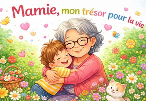Po&egrave;me pour mamie, mon tr&eacute;sor pour la vie