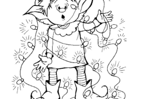 Coloriage noel lutin