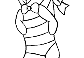 Coloriage nounours cadeau coloriage