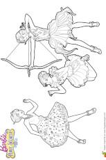 Coloriage De Barbie Et La Porte Secrete