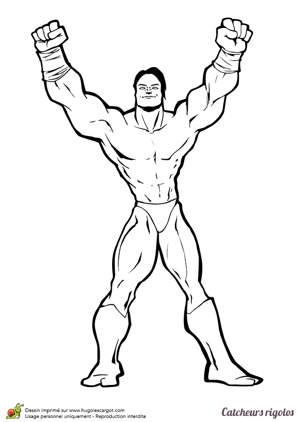 Coloriage A Imprimer De Catcheur