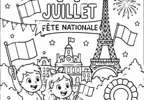 Les enfants c&eacute;l&egrave;brent la f&ecirc;te nationale du 14&nbsp;juillet