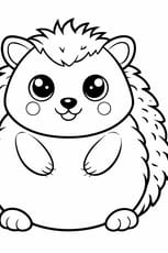Coloriage h&eacute;risson trop mignon