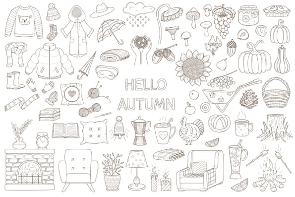 Coloriage "hello autumn"