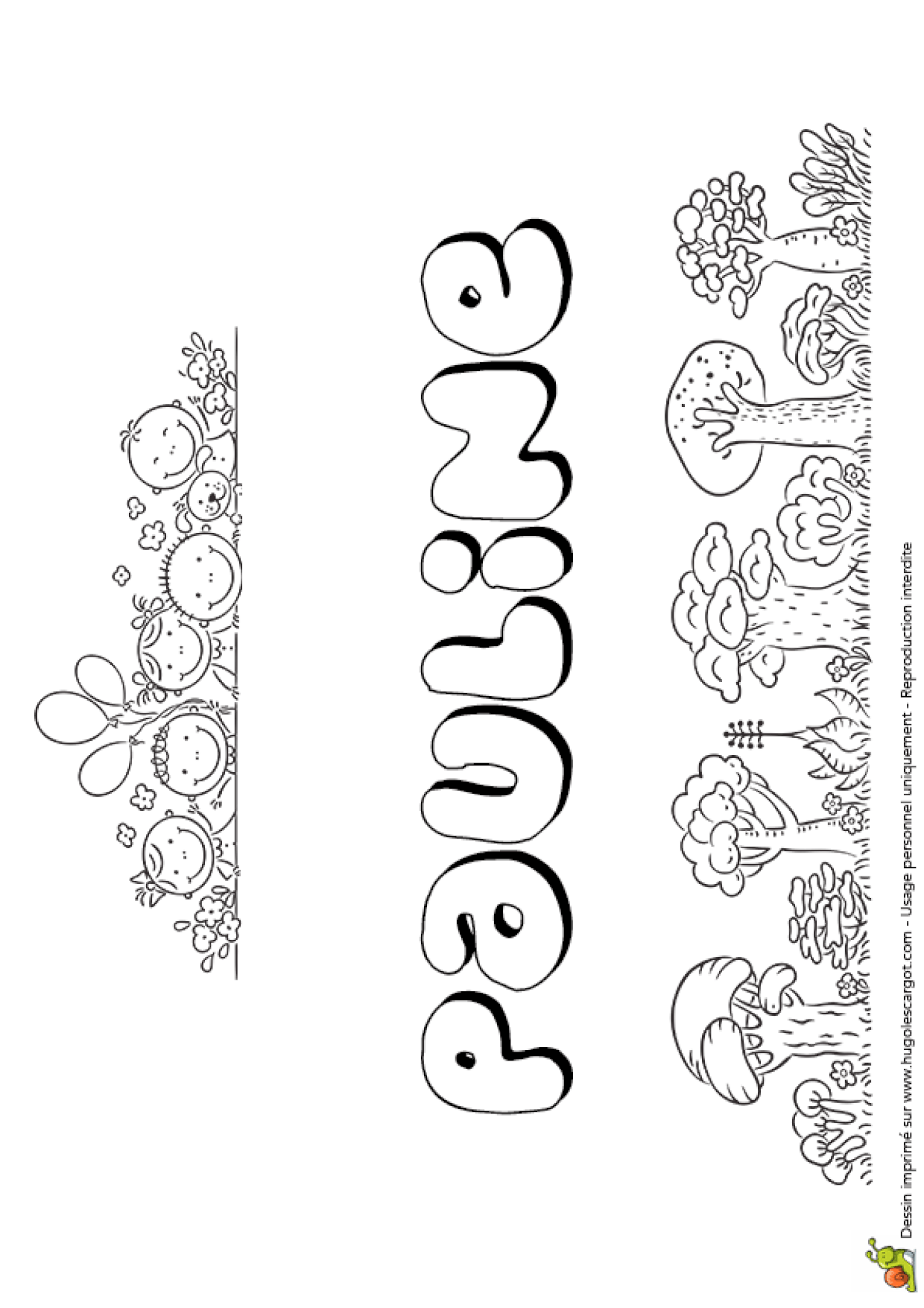 Coloriage Du Prenom Pauline Version Chewing Gum