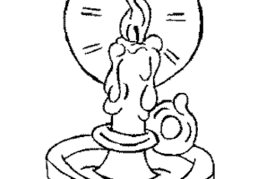 Coloriage noel bougie