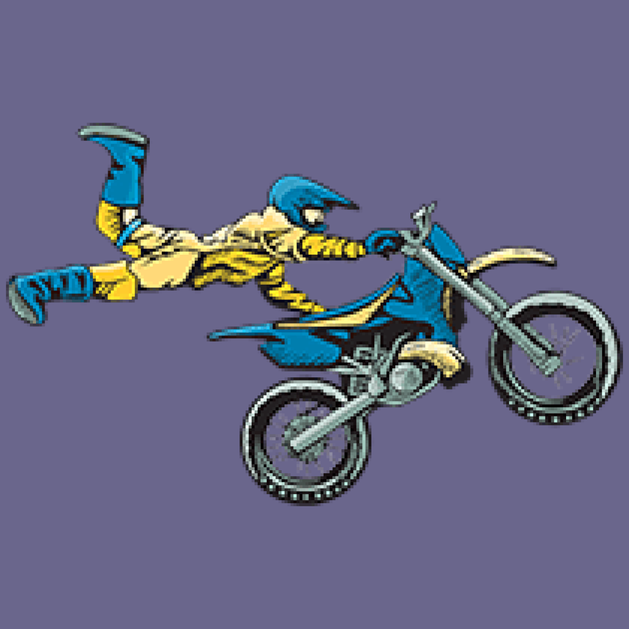 Coloriage De Moto Cross Gratuit