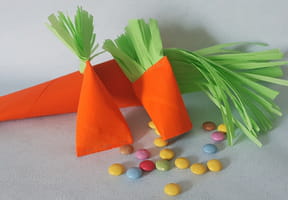 Les carottes &agrave; bonbons, d&eacute;coration de P&acirc;ques