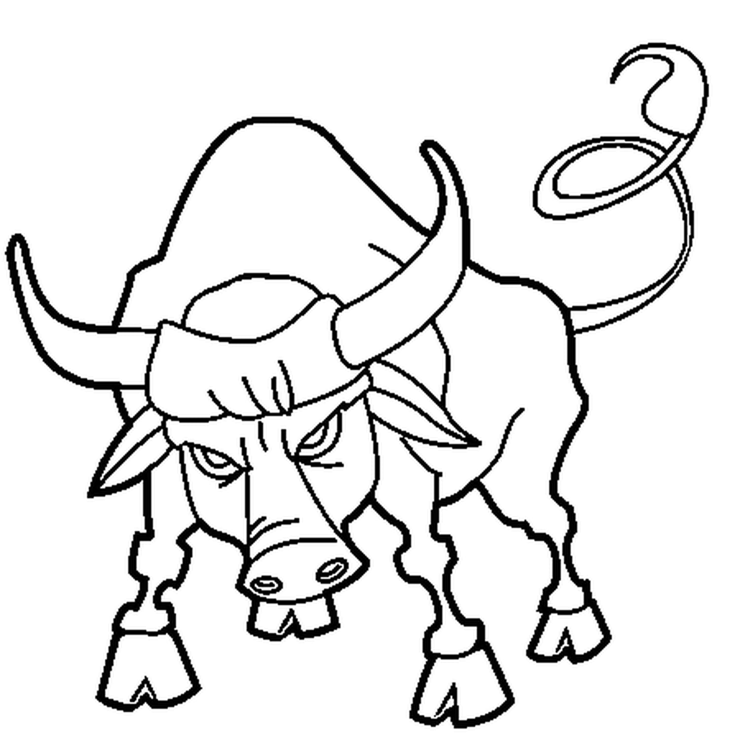 Coloriage De Taureau En Ligne Gratuit A Imprimer