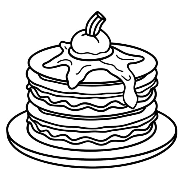 Montagne de cr&ecirc;pes pour la Chandeleur avec son coulis de sirop d'&eacute;rable