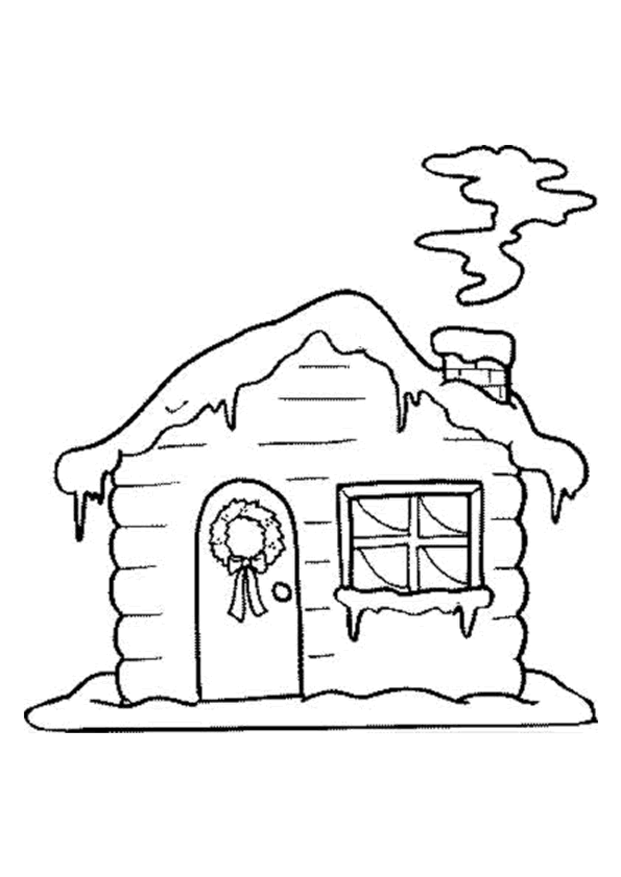 Dessin De Maison De Noel Facile Coloriage Hiver Maison Cheminée