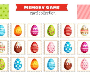 Jeu du memory sp&eacute;cial &oelig;ufs de P&acirc;ques