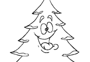 Coloriage sapin noel rigolo