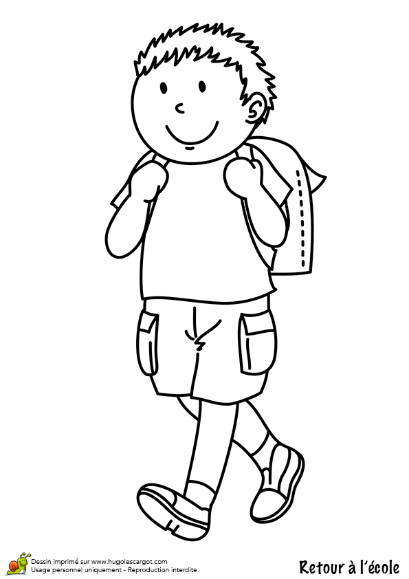Coloriage De Cartable D Ecole