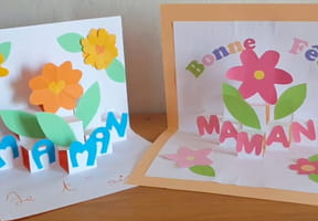 Des cartes fleuries "Pop-Up" pour la f&ecirc;te des M&egrave;res