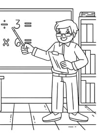 Coloriage prof de maths